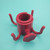 Outdoor Beach Umbrella Hook Nail Four Legs Hooks Garden Umbrella Plastic Four Prongs Hanger(Red)