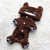 Pet Coral Fleece Costume Cute Chinchillas Dog Warm Coat, Size:XS(Coffee)