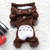 Pet Coral Fleece Costume Cute Chinchillas Dog Warm Coat, Size:S(Coffee)
