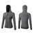 Autumn And Winter Zipper Long-sleeved Hooded Sports Jacket For Ladies (Color:Hemp Gray Size:XL)