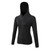 Autumn And Winter Zipper Long-sleeved Hooded Sports Jacket For Ladies (Color:Black Plus Velvet Size:XL) Autumn And Winter Zipper Long-sleeved Hooded Sports Jacket For Ladies (Color:Black Plus Velvet Size:XL)