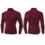 Autumn And Winter Plus Velvet Half Zipper Long-sleeved Slim Fit Sportswear For Men (Color:Wine Red Size:XXL)