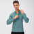 Autumn And Winter Half Zipper Long-sleeved Slim Fit Sportswear For Men (Color:Black Size:XXL)