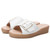 Casual Simple Non-slip Wear-resistant Square Buckle Beach Slippers Sandals for Women (Color:White Size:37)