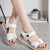 Simple and Versatile Non-slip Wear-resistant Flat Bottom Sandals for Women (Color:White Size:38)