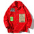 Leisure Art Port Wind Long Sleeve Shirt Jacket for Men (Color:Red Size:XL)