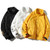 Letters Print Loose Top Casual Jacket for Men (Color:White Size:XL)