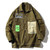Leisure Art Port Wind Long Sleeve Shirt Jacket for Men (Color:Army Green Size:M)