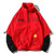 Letters Printed Pullover Jacket Couple Loose Casual Jacket (Color:Red Size:L)