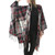 Fashion Classic Split Plaid Shawl Fringed Thickening Imitation Cashmere Cloak (P26)
