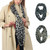 Multi-function Fashion Zip Pocket Design Scarf(Leopard Black Red)