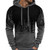 Men Loose Print Hoodie Sport Sweatshirt Set (Color:Grey Size:XL)