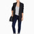 One Buckle Long-sleeved Suit (Color:Black Size:L)