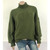 Fashion Thick Thread Turtleneck Knit Sweater (Color:Army Green Size:L)