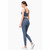 High Waist Anti Flanging Yoga Pants No Embarrassment One Piece Hip Lifting Peach Pants (Color:Ink Blue Size:S)