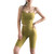 Double Sided Brocade Skin Nude Fitness Pants High Waist Five Point Tight Yoga Pants (Color:Crape Size:M)