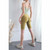 Double Sided Brocade Skin Nude Fitness Pants High Waist Five Point Tight Yoga Pants (Color:Crape Size:M)