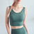 Full Package Deep U-back Shockproof Gathered Fashion Vest Sports Bra (Color:Grey Lake Green Size:S) Full Package Deep U-back Shockproof Gathered Fashion Vest Sports Bra (Color:Grey Lake Green Size:S)