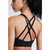 No Trace Buckle Peach Chest Line Yoga Sports Vest (Color:Black Size:XL)