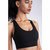 No Trace Buckle Peach Chest Line Yoga Sports Vest (Color:Black Size:XL)