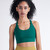 Y-shaped Wide Shoulder Belt Geometric Hollow Out Shockproof Nude Yoga Sports Underwear (Color:Laguna Size:M)