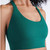 Y-shaped Wide Shoulder Belt Geometric Hollow Out Shockproof Nude Yoga Sports Underwear (Color:Laguna Size:M)