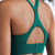 Y-shaped Wide Shoulder Belt Geometric Hollow Out Shockproof Nude Yoga Sports Underwear (Color:Laguna Size:M)