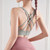 No Trace Buckle Peach Chest Line Yoga Sports Vest (Color:Palm Court Size:S)