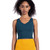 Fashionable Back Gathering Shockproof Yoga Sports Vest (Color:Dark Green Size:XL)