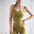 Pleated Sling Double Sided Brocade Skin Friendly Nude Fitness Yoga Sports Vest (Color:Crape Size:S)