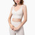 Charming Deep V Shockproof Gathered Fitness Yoga Underwear (Color:Light Ivory Size:L)