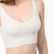 Charming Deep V Shockproof Gathered Fitness Yoga Underwear (Color:Light Ivory Size:L)