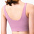 Charming Deep V Shockproof Gathered Fitness Yoga Underwear (Color:Pink Taupe Size:M)