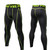 Exercise Fitness Running Training Breathable Quick Dry Elastic Tights (Color:Black Green Size:XL)