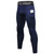 Running Training Sweat Wicking Stretch Tights With Pocket (Color:Navy Size:XXL)