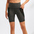 High Waist Mesh Sports Tight Elastic Quick Drying Fitness Shorts With Pocket (Color:Black Size:L)