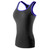 Tight Training Yoga Running Fitness Quick Dry Sports Vest (Color:Black Blue Size:L)