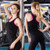 Tight Training Yoga Running Fitness Quick Dry Sports Vest (Color:Black Blue Size:L)