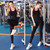 Tight Training Yoga Running Fitness Quick Dry Sports Vest (Color:Black Blue Size:L)