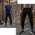 Camouflage Pocket Training Running Fast Dry High Elastic Sports Casual Tights (Color:Flower Grey Pure Black Size:S)