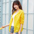 Lovers Hooded Outdoor Windproof And UV Proof Sun Proof Clothes (Color:Yellow Size:L)