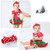 Christmas Baby Short-sleeved Cartoon Print Romper Dress Baby Mesh Dress Tutu Skirt (Color:Santa Claus Size:80)
