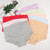 3 PCS Pure Color Large Size Breathable High Waist Belly Lift Adjustable Maternity Panties (Color:Gray Size:XL)