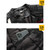 Autumn and Winter Letters Embroidery Pattern Tight-fitting Motorcycle Leather Jacket for Men (Color:Dark Blue Size:XXL)
