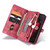 For Galaxy A71 CaseMe Detachable Multifunctional Horizontal Flip Leather Case, with Card Slot & Holder & Zipper Wallet & Photo Frame(Red)