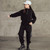 Winter Children Plus Velvet Thickening Sweater Hoodies (Color:Black Size:150cm)