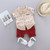Summer Childrens Short-sleeved Suit Shirt Two-piece Suit (Color:Beige Size:90) Summer Childrens Short-sleeved Suit Shirt Two-piece Suit (Color:Beige Size:90)