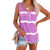 Loose Tie-dye Striped Printed Vest T-shirt for Ladies (Color:Purple Size:XL)