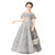 Long Five-pointed Star Pattern Lace Princess Dress Pettiskirt Performance Formal Dress for Girls (Color:Grey Size:140cm) Long Five-pointed Star Pattern Lace Princess Dress Pettiskirt Performance Formal Dress for Girls (Color:Grey Size:140cm)