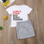 Girls Summer Letter T-shirt Striped Lace Skirt Suit (Color:White Size:100cm) Girls Summer Letter T-shirt Striped Lace Skirt Suit (Color:White Size:100cm)